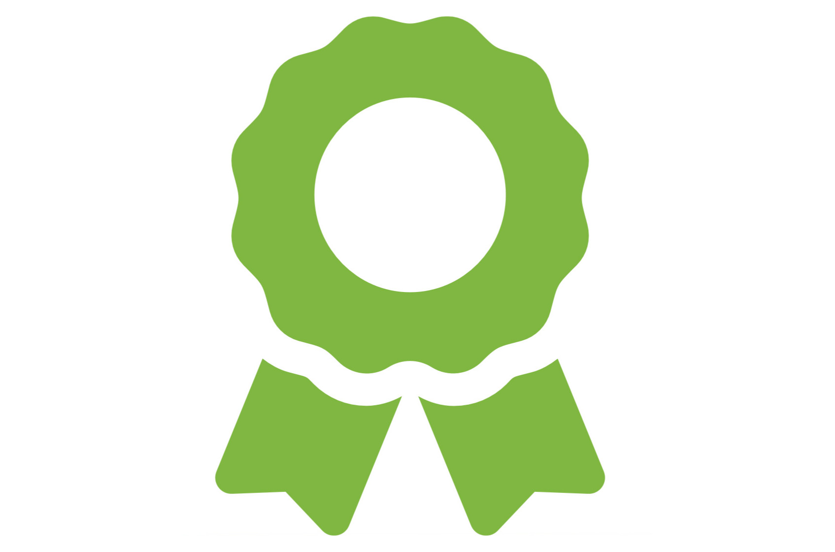 Grüne Schleife auf weißem Hintergrund